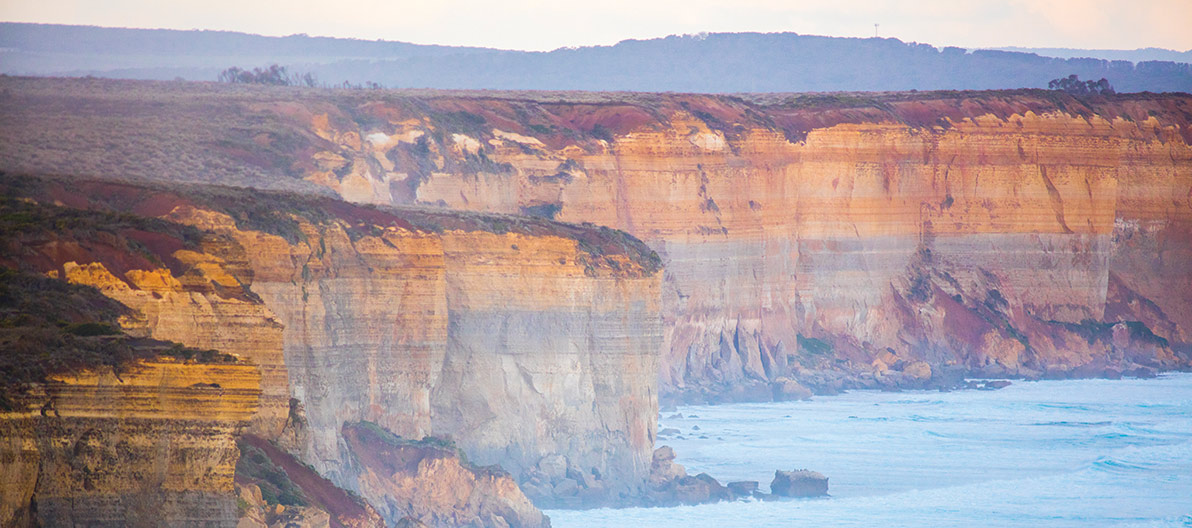 Limestone cliffs of the Great Ocean Rd